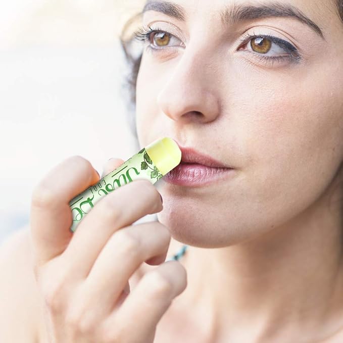 100% Natural Beeswax Lip Balm with Organic Oils (Cool Peppermint, 4 pack)-Velvo Beauty