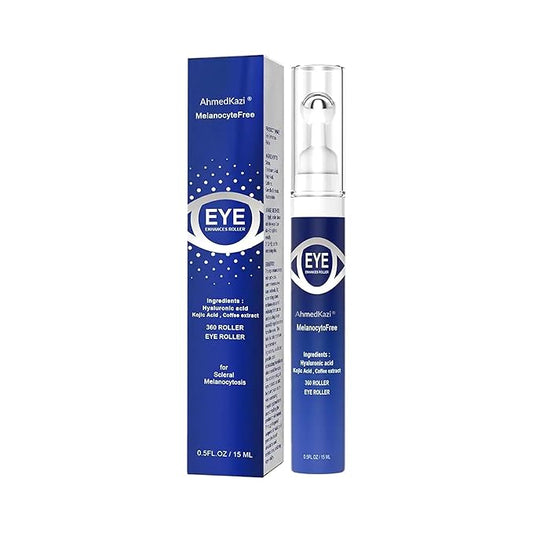 5% Caffeine Eye Serum and Under Eye Roller Cream with 360° Massage Ball for Dark Circles and Puffiness | Under Eye Bags Reduce Wrinkles & Fine Lines | Suitable for All Skin Types | Aloe Scented-Velvo Beauty