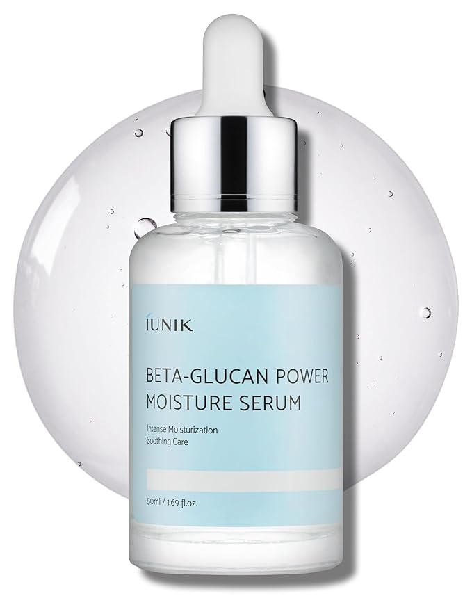 IUNIK Beta-Glucan Power Deep Moisture Vegan Serum Intense Hydration Mushroom Yeast Extracts Naturally-derived - Dry Mature Sagging Sensitive Skin Cell Regenerating Lifting Korean Skincare-Velvo Beauty