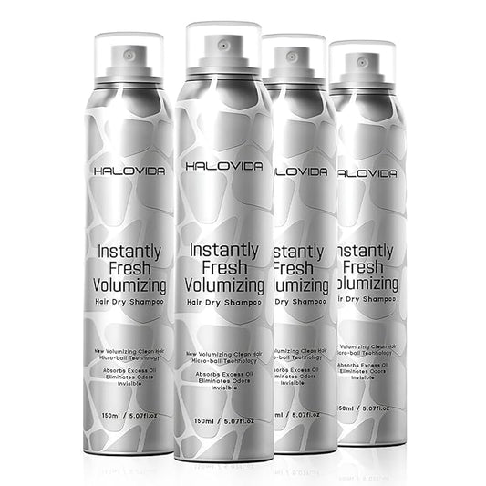 Dry Shampoo for Women, No White Residue Instantly Fresh Shampoo Spray, Absorb oils, Refreshing Volumizing Hair Dry Shampoo 5.07 FL.OZ (Pack of 4)-Velvo Beauty