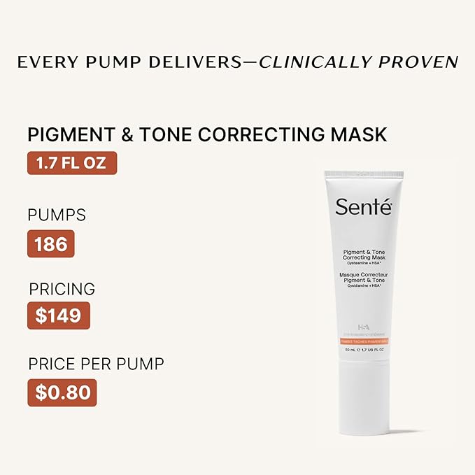 Senté Cysteamine HSA Pigment and Tone Corrector- Hyperpigmentation Treatment For Reducing The Appearance of Dark Spots And Improving Skin Tone - 1.7 Fl Oz-Velvo Beauty