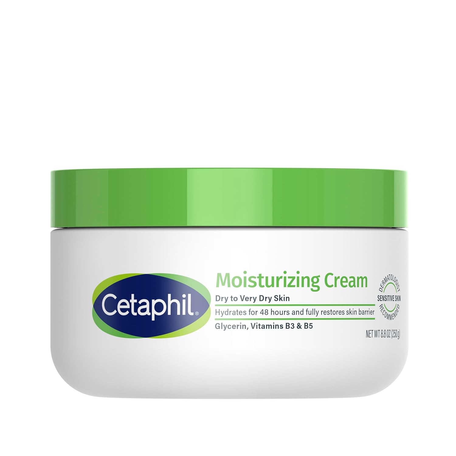Cetaphil Face & Body Moisturizer, Hydrating Moisturizing Cream for Dry to Very Dry, Sensitive Skin, NEW 8.8 oz, Fragrance Free, Non-Comedogenic, Non-Greasy (Packaging May Vary)-Velvo Beauty
