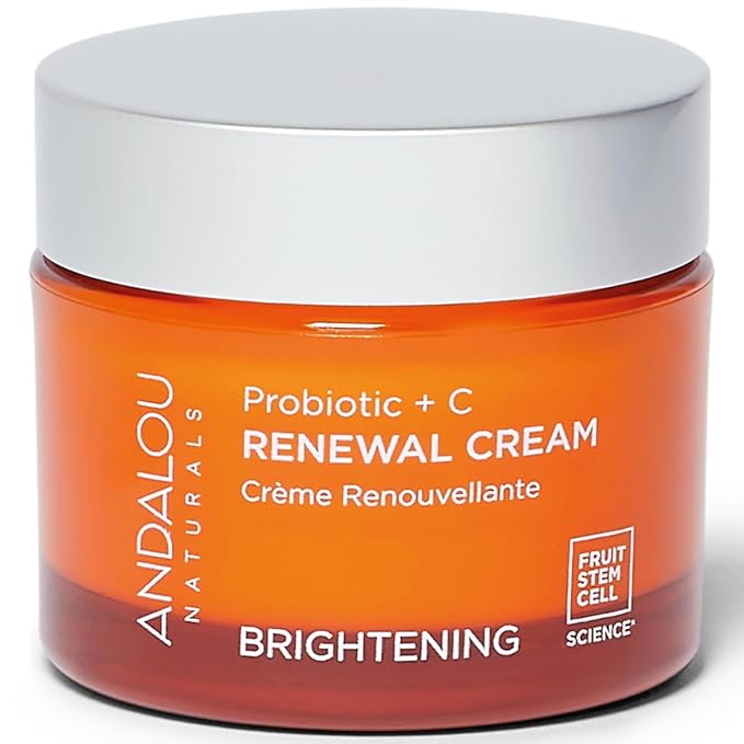 Andalou Naturals Probiotic + C Renewal Cream, Probiotic Plus C, Complexion Enhancing Face Moisturizer, Helps Promote Firmer Skin & More Even Skin Tone, Lightweight Hydrating Facial Moisturizer, 1.7 Oz-Velvo Beauty