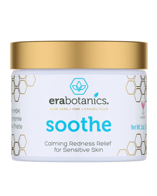 Era Organics Cream Redness Relief Moisturizer- Soothing Redness Relief for Face with Manuka Honey, MSM, Chamomile - Calming Moisturizer Made in USA-Velvo Beauty