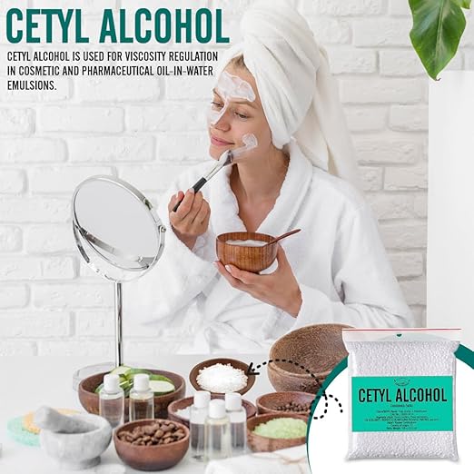 Cetyl Alcohol for Homemade Cosmetics, Lipsticks, Body Butter Bars, Hand Lotions, Hair Conditioners, Shampoo – Thickening Agent, Emulsifier, Viscosity Regulator - 7.06 oz-Velvo Beauty