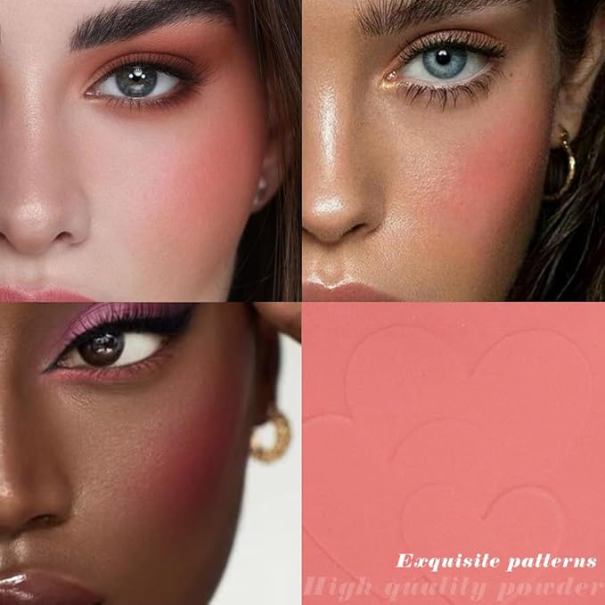 Single Warm Orange Matte Cream to Powder Blush Makeup Palette, Cheeks Face Blushes for Older Women, Natural Monochrome Blushes Makeup Palette, Paleta de rubores 05(0.35 Oz)-Velvo Beauty