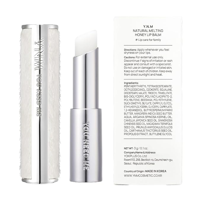 Natural Melting Honey Lip Balm 3g (+4 colors) Non-Sticky, Moisturizing, K-beauty-Velvo Beauty