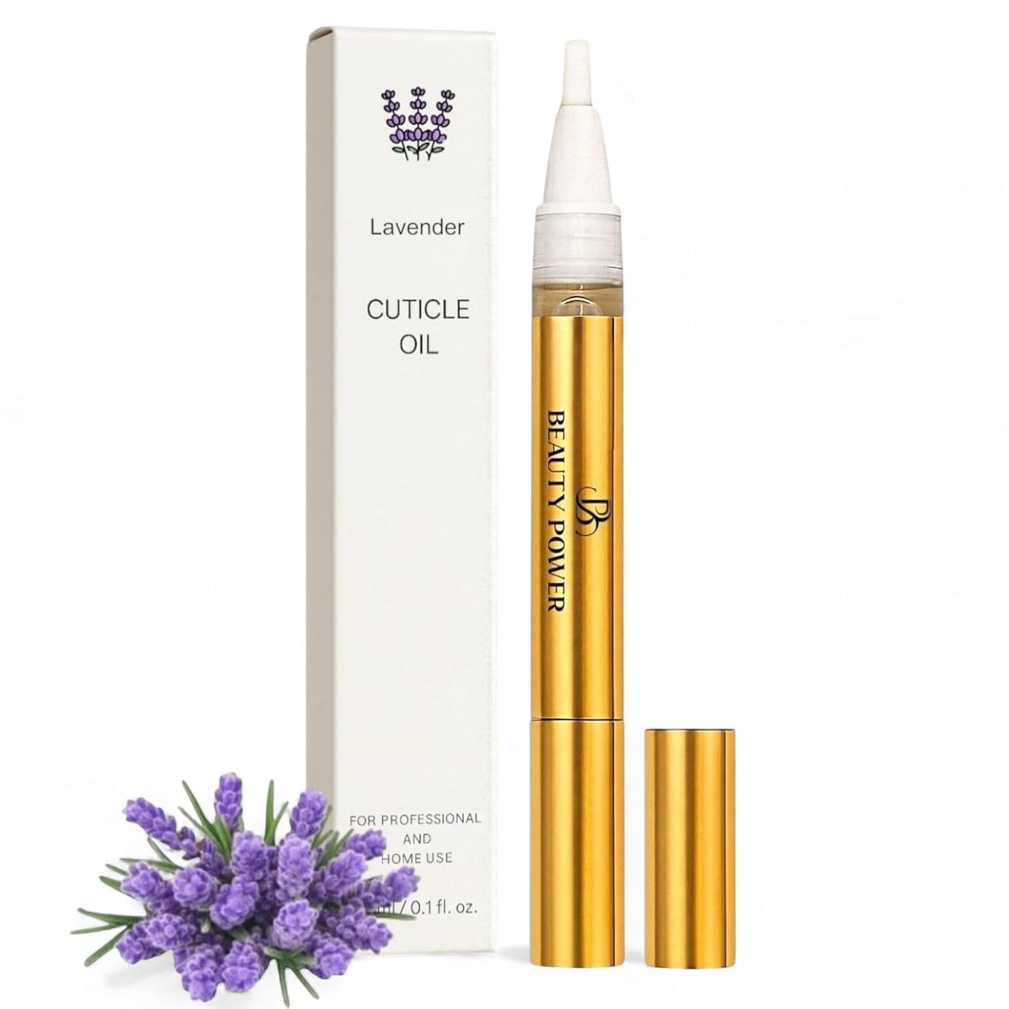 Nail Oil Cuticle Pen - Lavender - Nail Strengthener & Growth Serum with Vitamin A, D, E, B5, Grapeseed & Natural Oils - Repair for Brittle, Peeling, Thin Nails - Twist Brush Pen-Velvo Beauty