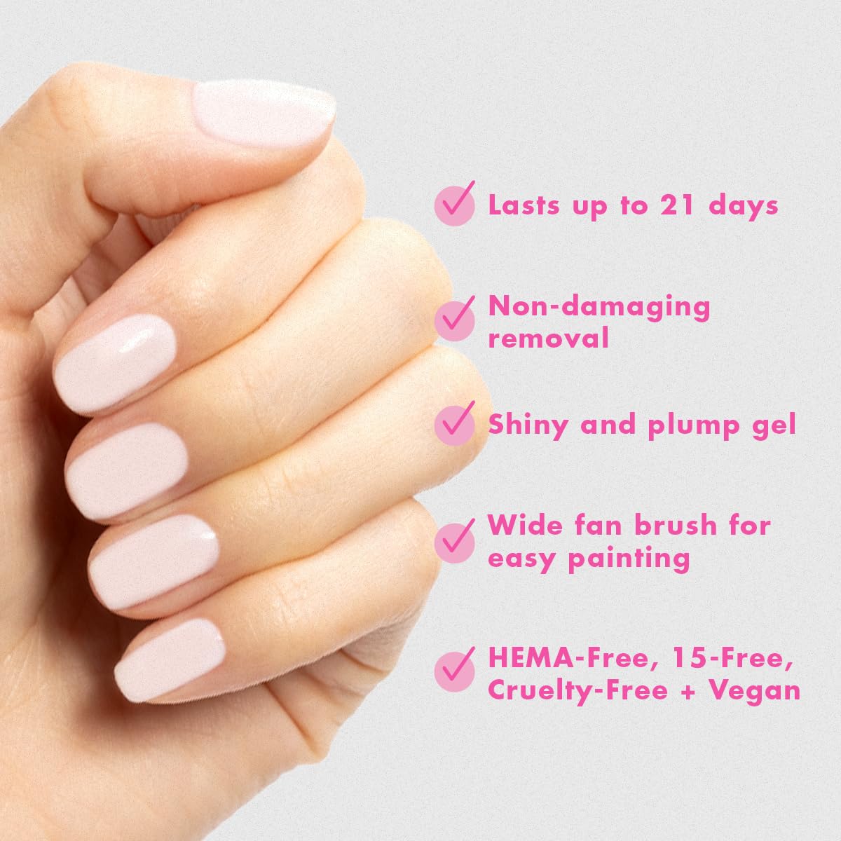 Olive & June Gel Polish | UV LED Nail Lamp Needed | Long Lasting Formula | Up to 21 Days of Wear | Damage-Free Removal | Salon-Quality Manicure at Home | Icing is the Best Part | White Sheer-Velvo Beauty