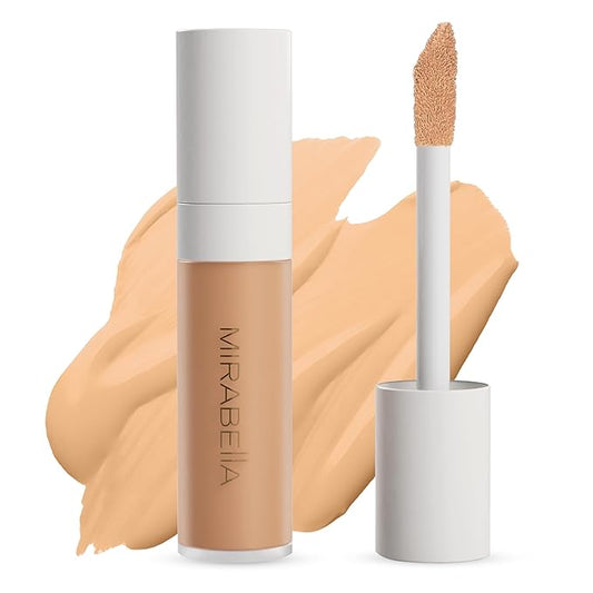 Mirabella Invincible For All Perfecting Under Eye Concealer Full Coverage - Hydrating Makeup Concealer for Dark Circles, Fine Lines & Wrinkles w/Hyaluronic Acid - Medium M130-Velvo Beauty