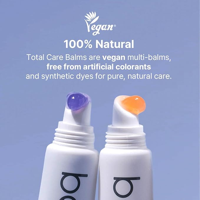 Total Care Balm Dual Pack - Berry Burst and Peachy Pleasure Nourishing Multi-Balm with Vitamin E for Moisturizing Lips, Nails, Elbows and Dry Skin (2 pc)-Velvo Beauty