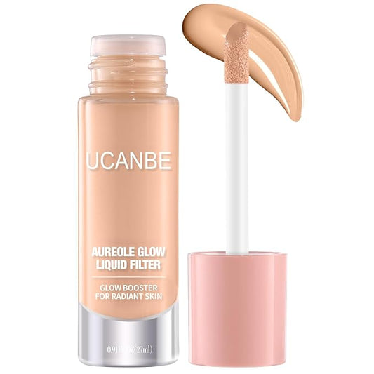 UCANBE Halo Glow Liquid Filter, Face Complexion Booster For Radiant Skin All Day Longwear, Soft-Focus Look Sodium Hyaluronate Vegan & Cruelty-Free - 0.91OZ Fair-Velvo Beauty