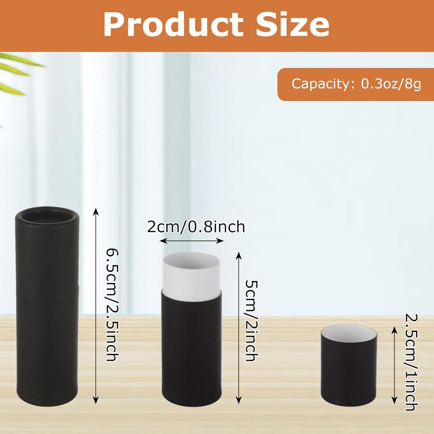 30PC 0.3oz Kraft Paperboard Lip Balm Containers Cardboard Lip Balm Tubes with Lids Refillable Chapstick Tubes Empty Push-Up Style Perfume Lip Gloss Container for DIY Cosmetic Storage-Velvo Beauty