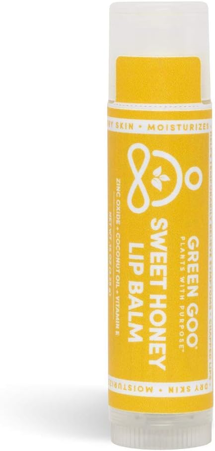 Green Goo All-Natural Lip Balm, Sweet Honey, 0.15-Ounce Stick-Velvo Beauty