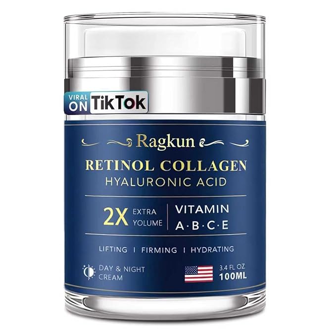 Retinol Cream for Face, Collagen Neck Creams for Tightening and Firming, Anti Aging Day & Night Facial Moisturizer for Women & Men, Instant Face Lift Wrinkle Cream 3.4 fl. oz.-Velvo Beauty
