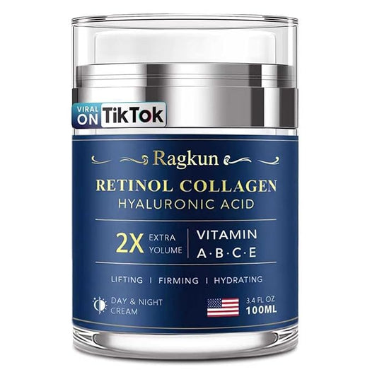 Retinol Cream for Face, Collagen Neck Creams for Tightening and Firming, Anti Aging Day & Night Facial Moisturizer for Women & Men, Instant Face Lift Wrinkle Cream 3.4 fl. oz.-Velvo Beauty