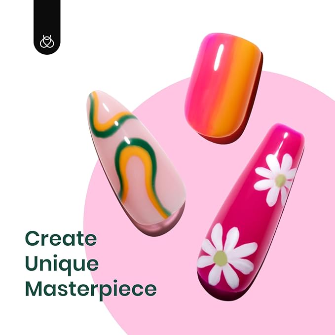 beetles Gel Polish Set - Hot Pink Green Blue Orange Gel Nail Polish Rainbow Boundless Energy Collection Holiday Nail Art Design Soak Off Uv LED Manicure DIY Home-Velvo Beauty