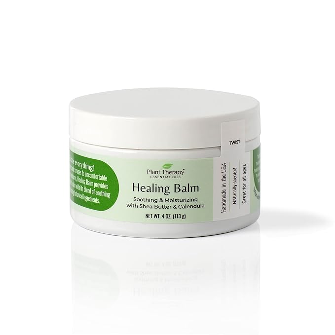 Plant Therapy Healing Balm 4 oz 100% Pure & Natural, Nutrient-Rich Botanical Formula, Soothing Ingredients: Shea Butter, Tamanu Oil, and Calendula Extract-Velvo Beauty