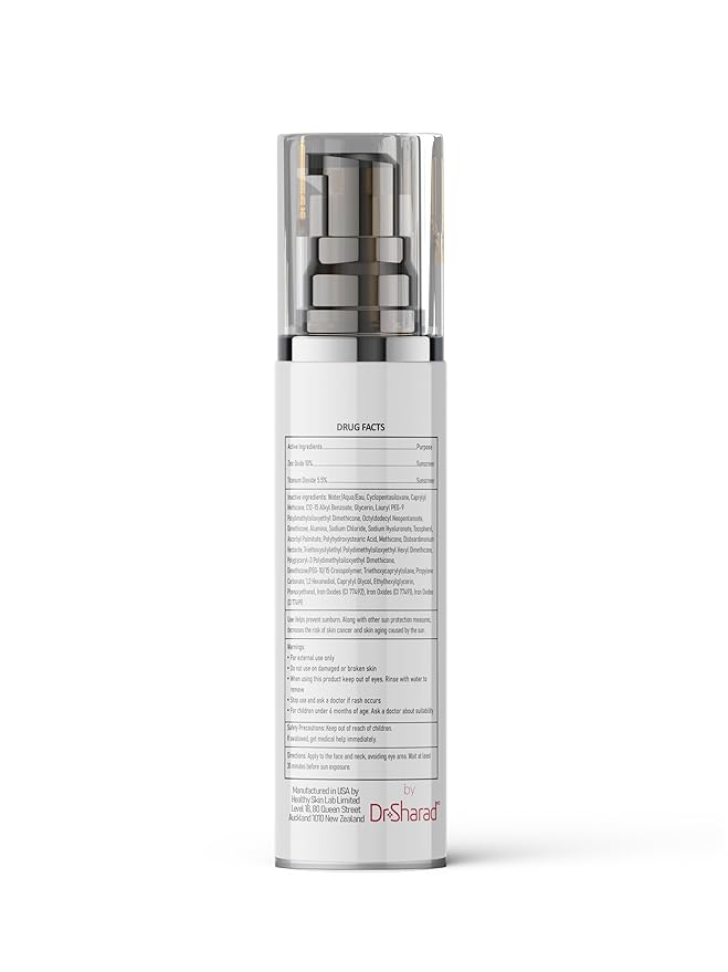 Protect Tinted Moisturizer & Mineral Sunscreen SPF 50, Hyaluronic Acid, Zinc Oxide, Titanium Dioxide for Deep Hydration, Dermatologist-Tested, Suitable for All Skin Types, 50ml-Velvo Beauty