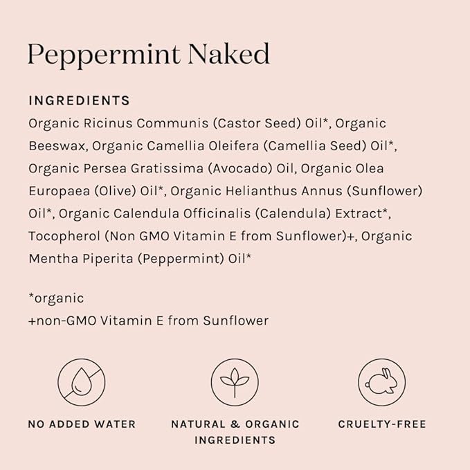 Kari Gran Lip Whip | Moisturizing Lip Balm with Organic Oils | Glossy Sheen + Peppermint | Rich Buttery Texture, Hydrates & Protects | Non-GMO, Organic Ingredients, Made in USA (Naked Peppermint)-Velvo Beauty