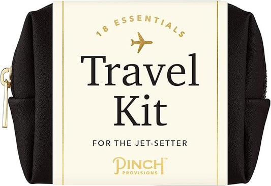 Pinch Provisions Travel Kit, includes 18 Must-Have Emergency Essential Items for Travelling, Ideal Road Trip or Airport Gift for Friends, Family & Peers, Portable Pouch-Velvo Beauty