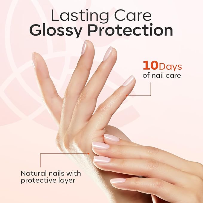 modelones Nail Strengthener, Iridescent Pink Nail Natural Concealer Foundation Polish Air Dry Nail Growth Polish for Damaged Nails Imperfection Masking Gifts for Women 15ml-Velvo Beauty