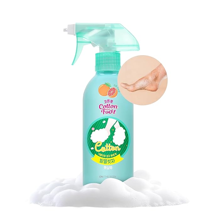 Cotton Foot - Foot Shampoo Soap (Grapefruit, 13fl oz) - Refreshing Cleanse Spray, Deodorizing Foot Care Wash. Foaming Wash, Easy to Use-Velvo Beauty