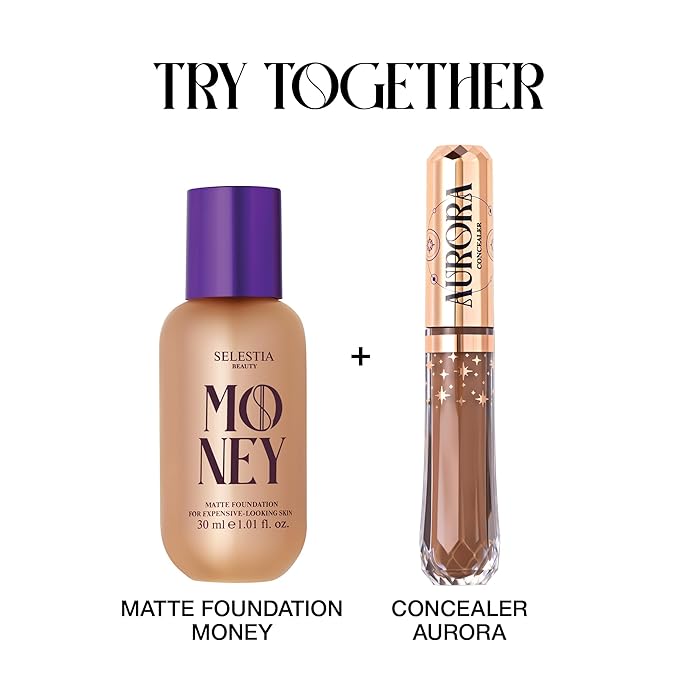 Matte Foundation Money - Long-Lasting Makeup Foundation with Flawless & Buildable Coverage - Liquid Foundation for All Skin Types (Caramel)-Velvo Beauty