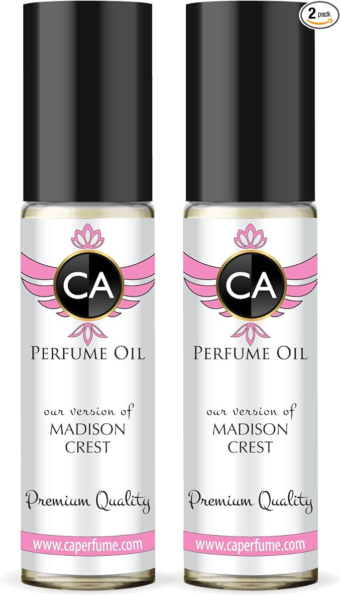 CA Perfume Impression of Bold Numbers Madison Crest for Women Replica Fragrance Body Oil Dupes Roll-On 0.3 Fl Oz-X2-Velvo Beauty