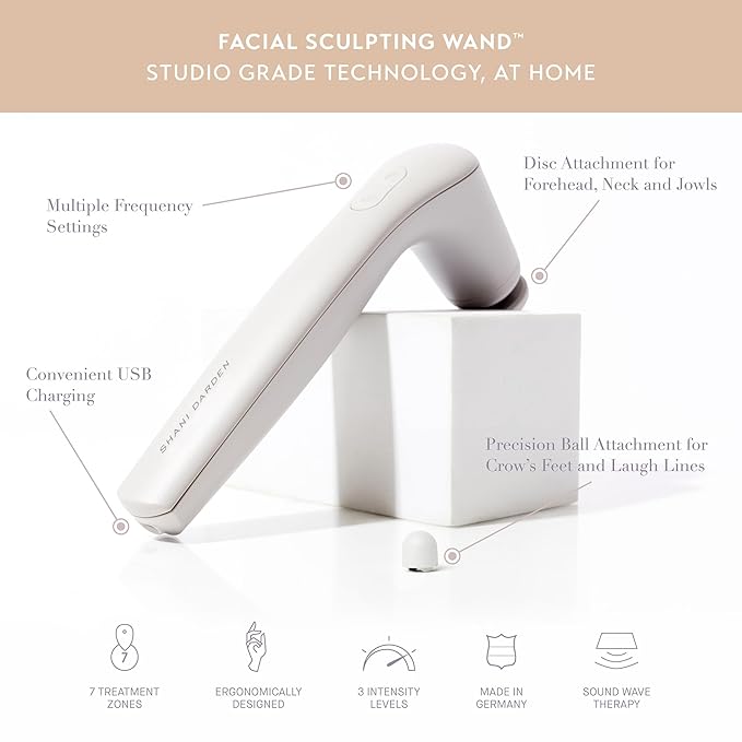 SHANI DARDEN SKINCARE Sculpt & Firm Travel Kit, Facial Sculpting Wand, Attachments, Retinol Reform & Lactic Serums, Peptide Cream & Pep Gel, 7 Items-Velvo Beauty