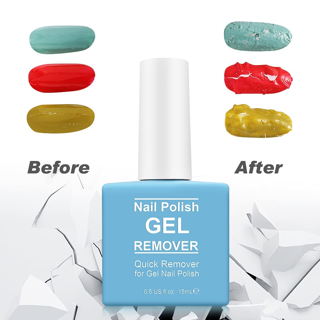 2 Pack Gel Nail Polish Remover, Gel Polish Remover for Nails, Easily Magic Soak-Off Gel Polish in 2-5 Minutes - Safe, No Need For Foil, Soaking Or Wrapping (with 1 Cuticle Pusher and Nail Scraper)-Velvo Beauty