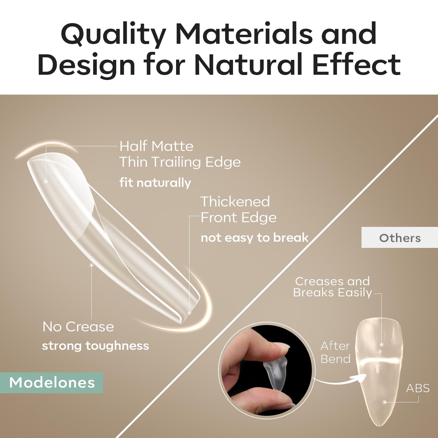 modelones Long Square Nail Tips, 3XXXL Straight Pre-shaped Soft Gel Tips Fake Nails False Acrylic Clear Full Cover Press on Extension Kit Gel Manicure DIY at Home 216PCS 12Sizes-Velvo Beauty