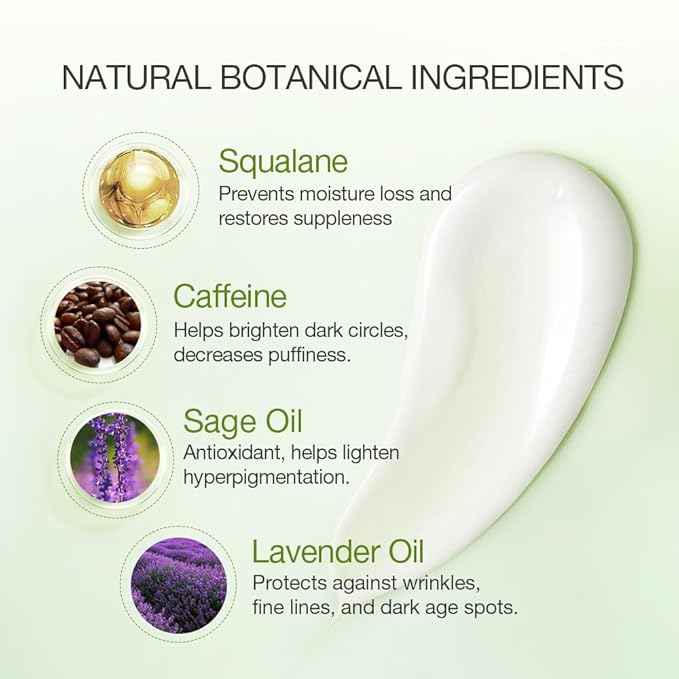 Aloderma Brightening Eye Cream with Organic Aloe Vera - Hydrating Daily Eye Cream for Dark Circles & Puffiness with Caffeine & Sage Oil - Day & Night Eye Cream for Puffy Eyes & Fine Lines, 25g/0.9oz-Velvo Beauty