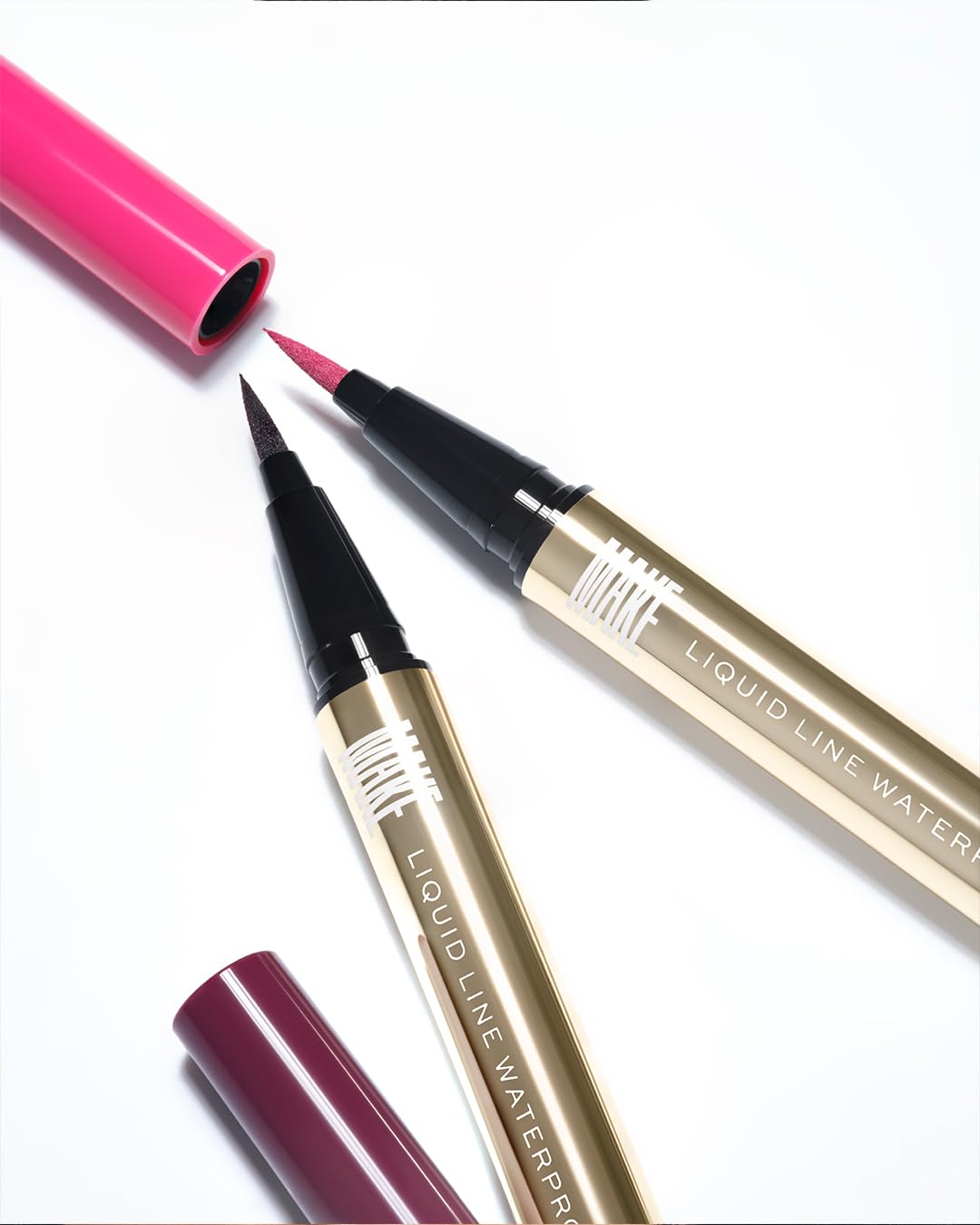 MAKE Beauty Liquid Line Waterproof Liquid Eyeliner Pen. Smudge-Proof Felt Tip for Precise Application of Lines, Wings, and Graphics. Long Lasting Eye Liner - Shade, Meteorite-Velvo Beauty