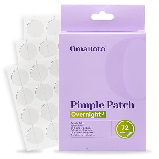 Overnight Pimple Patches for Face - Maximum Strength Hydrocolloid for Cystic Acne & Dark Spots (72 Count) - 10mm & 12mm Medicated Night Time Treatment-Velvo Beauty