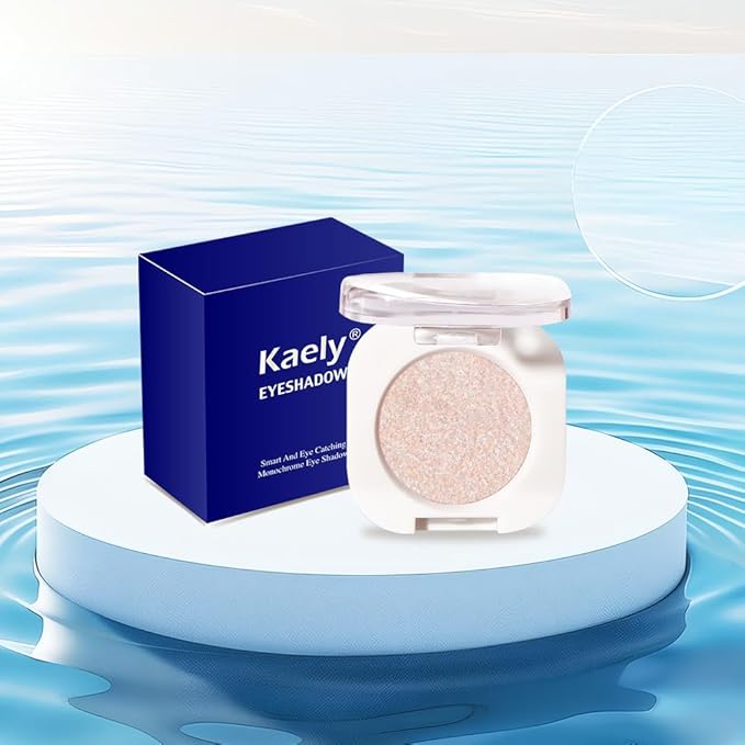 Pear White Shimmer Single Eyeshadow Makeup, Neutral Powde Eye Shadow for Women, Sparkly Pearl Glitter Singles Eyeshadow Palette Pigmented Waterproof, sombras para ojos, Girls Eyeshadows Gift 23-Velvo Beauty