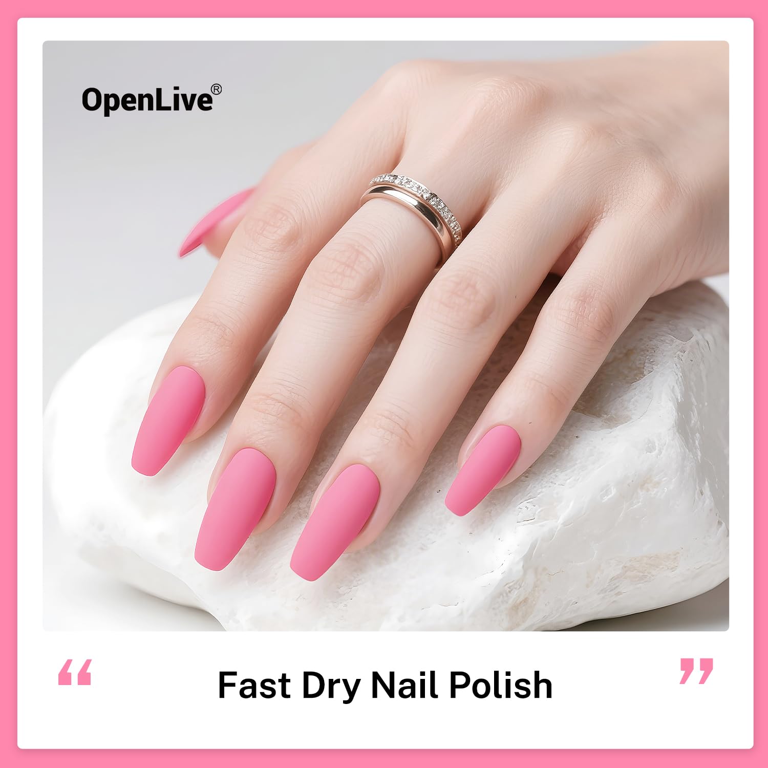 16.5ml Rose Pink Nail Polish Large Volume Quick Drying Nail Polish, Fast Drying and Long Lasting Color Nail Art DIY Home Manicure Gift for Women-Velvo Beauty