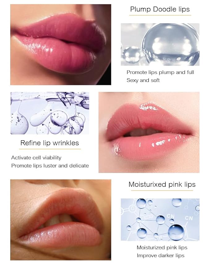 GL-Turelifes Lip Plumper Lip Gloss, Lip Maximizer Plumper Lip Extreme Volume, Heathly Enhancer Hydrated Lips, Moisturize, Refine Dryness Wrinkles Enhances Plump Gloss-Velvo Beauty