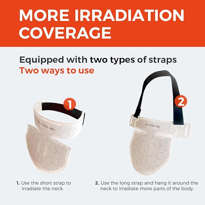 Neck & Décolleté Firming Beauty Device – LED Light Therapy Skin Tone and Texture Enhancement, 630nm and 830nm Dual Wavelengths Emission LED Device, Liquid Silicone-Velvo Beauty