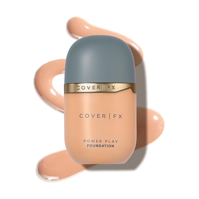 COVER FX Power Play Foundation - Shade M1 - Buildable Full Coverage - Waterproof Sweat-Proof Transfer-Proof - Natural Matte Finish - All Skin Types-Velvo Beauty