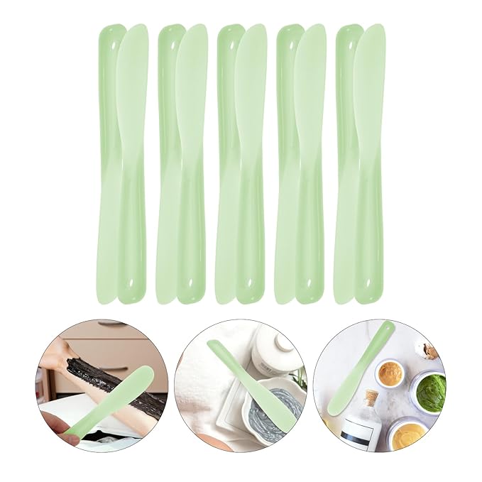 10pcs Tool Stick Makeup Spatulas Makeup Scoop Cosmetic Scoop Sampling Spatula Cosmetics Mixing Spatulas Cosmetic Applicator Spoon Large Mixing Spoon-Velvo Beauty