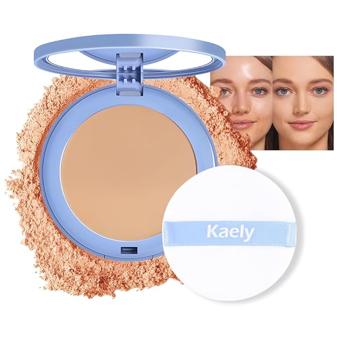 evpct Kaely Oil Control Pressed Face Powder, Get Smooth Flawless Fine Lines and Lightweight Finishing Foundation, Control Shine Long Lasting Waterproof Face Setting Powder Cosmetic, 11 Radiant Honey-Velvo Beauty
