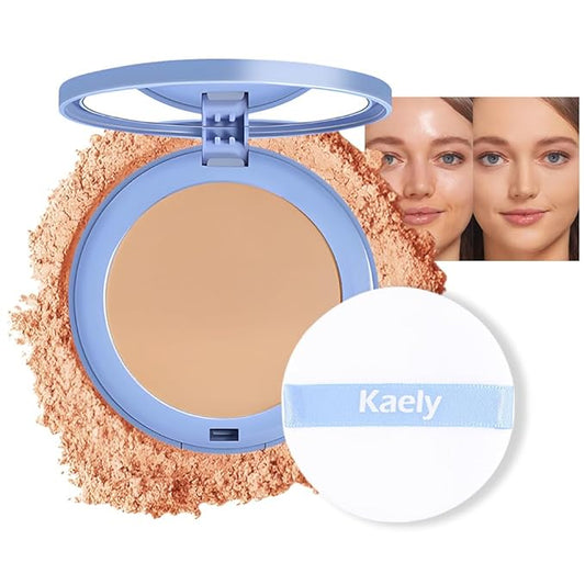 evpct Kaely Oil Control Pressed Face Powder, Get Smooth Flawless Fine Lines and Lightweight Finishing Foundation, Control Shine Long Lasting Waterproof Face Setting Powder Cosmetic, 11 Radiant Honey-Velvo Beauty