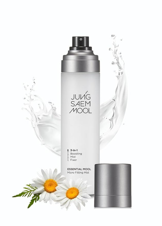 JUNG SAEM MOOL Essential Mool Micro Fitting Face Mist 4.06 Fl Oz, Ultra-Fine Hydrating Makeup Setting Spray with Thermal Spring Water, Long-Lasting Fixing Power Dewy Glow Primer, Korean Face Mist-Velvo Beauty