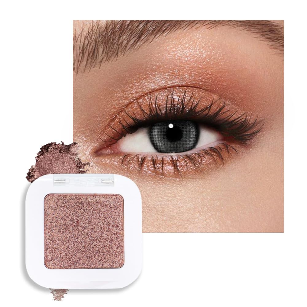 Glittler Singe Eye Shadow Palette Makeup, Amber Rush Brown Sparkle Monochrome Eyeshadow, Mini Singe Pressed Pigmented Waterproof Sombras Para Ojos, Vegan, Talc, Paraben & Cruelty Free, 21-Velvo Beauty