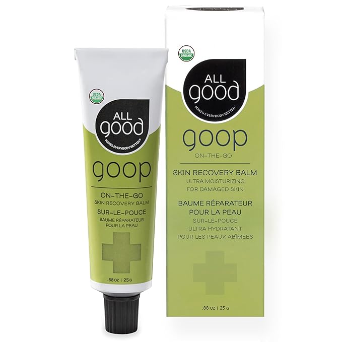 All Good Goop on the Go - Chafing Cream, Dry Skin Salve, Cracking Lip Moisturizer - Soothes, Hydrates & Calms - Travel Size Recovery Balm 1oz-Velvo Beauty