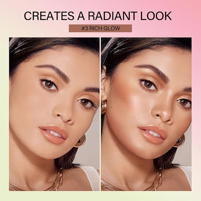 Multi-Use Makeup Bronzer Stick for Effortless Glow - Hydrating Solid Moisturizer with Natural Bronze Tint for Eyes, Lips & Cheeks (#3 Rich Glow)-Velvo Beauty