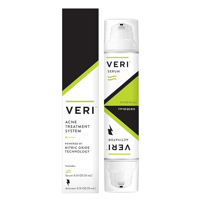 VERI Nitric Oxide + Salicylic Acid Clear Skin System (Peroxide-Free): For Acne Prone Skin, Unclogs Pores, Clarifies Blemishes, Reduces Inflammation, Prevent Future Breakouts, 30 mL / 1 oz-Velvo Beauty