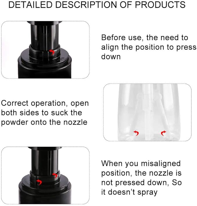 Barber Powder Bottle Spray - for Applying Talc and Powder - Empty Powder Travel Cosmetics Blower, Refillable Hair Fiber Applicator for Hair Salon, Home, Beauty-Velvo Beauty