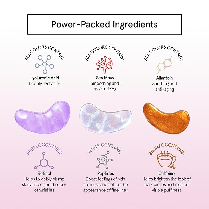 grace & stella Under Eye Patches (12 pairs) Eye Masks for Dark Circles and Puffiness - Birthday Gifts for Women, Bachelorette Party Favors, Bridesmaid Proposal Gifts, Self Care, Spa, Relaxation, Vegan-Velvo Beauty